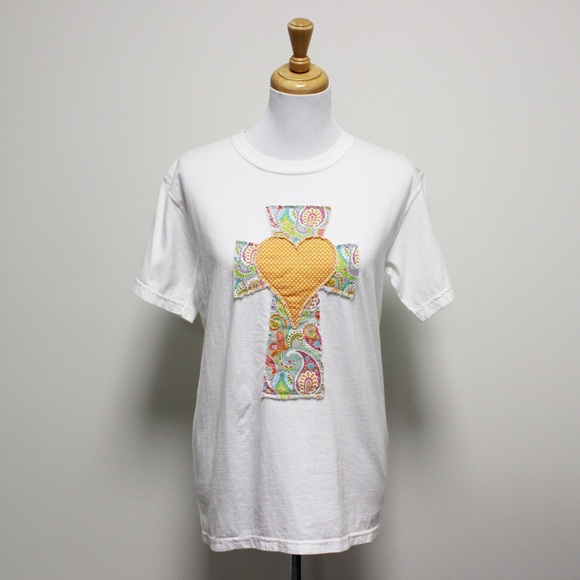 Flybird Clothing. Co. Tops - NWT Flybird Clothing Co Cross Heart Comfort Colors